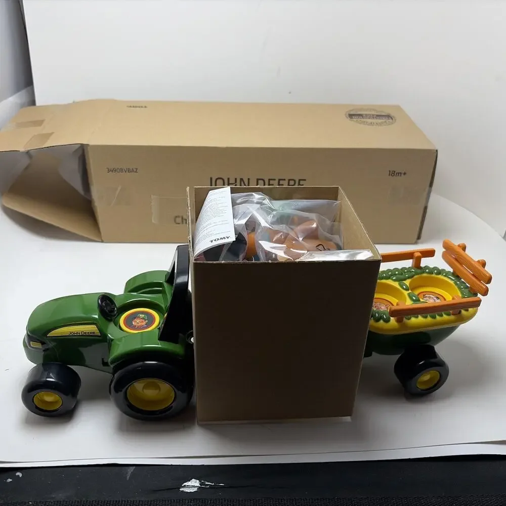 TOMY John Deere Animal Sounds Hayride Musical Tractor Toy